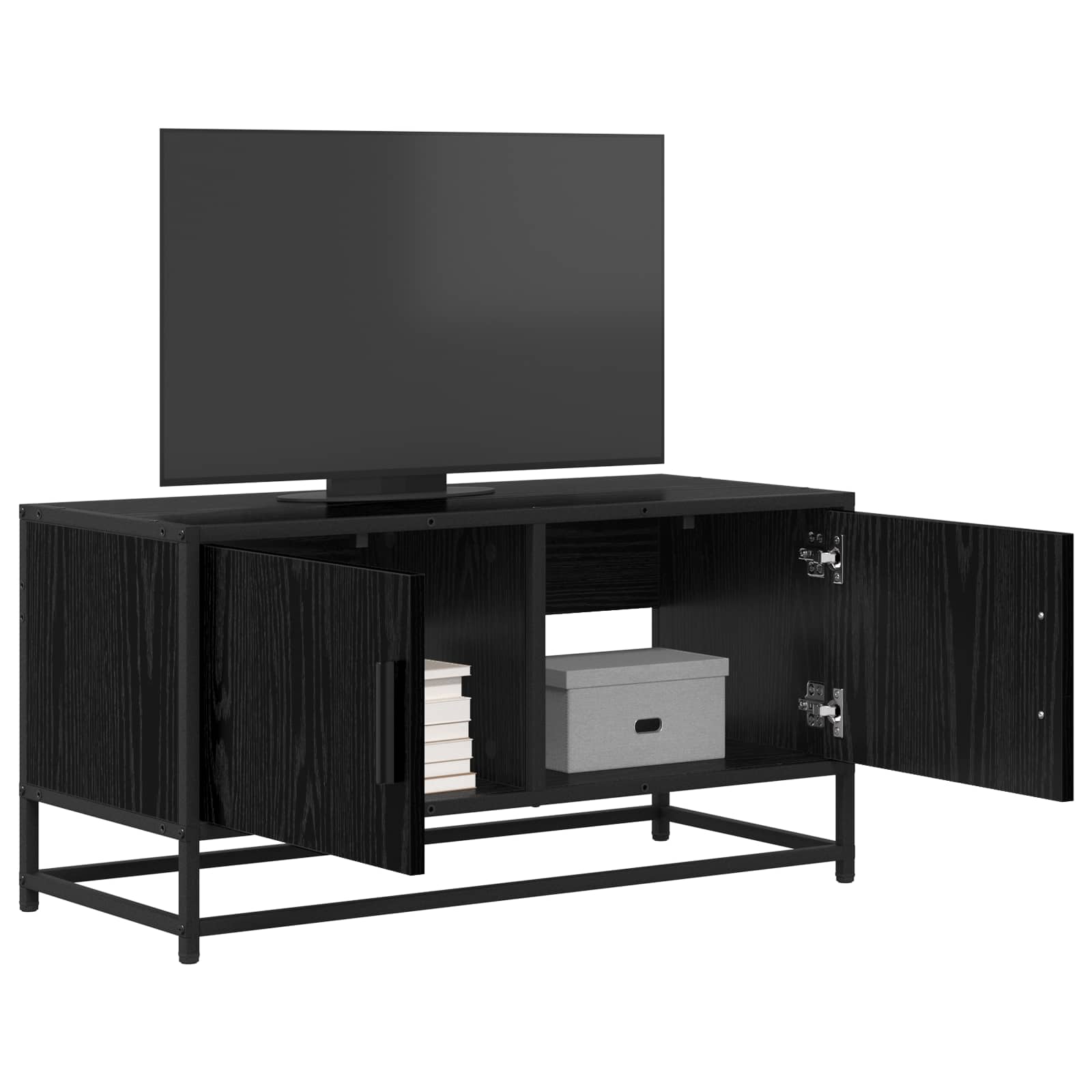 vidaXL Szafka pod telewizor 80 x 34,5 x 40 cm Czarny dąb