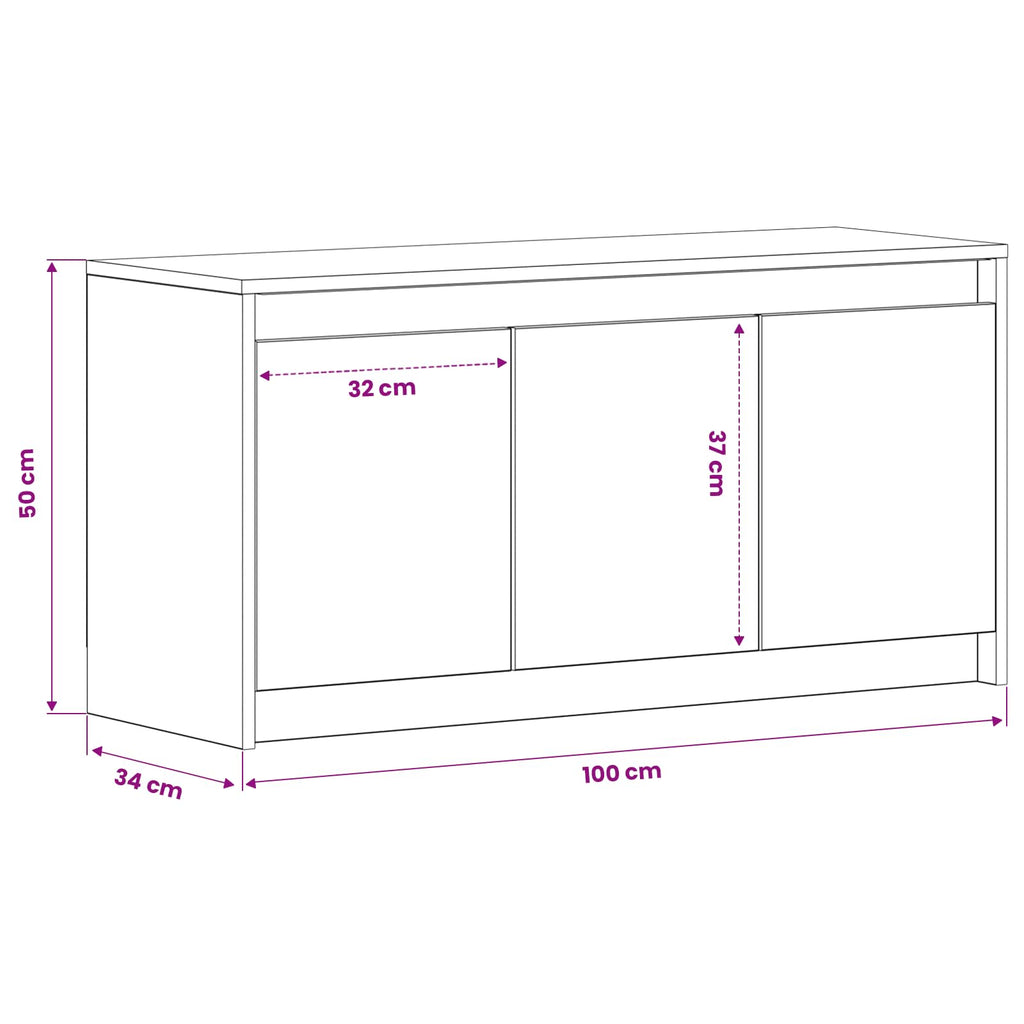 vidaXL Szafka pod telewizor 100 x 34 x 50 cm Stare drewno