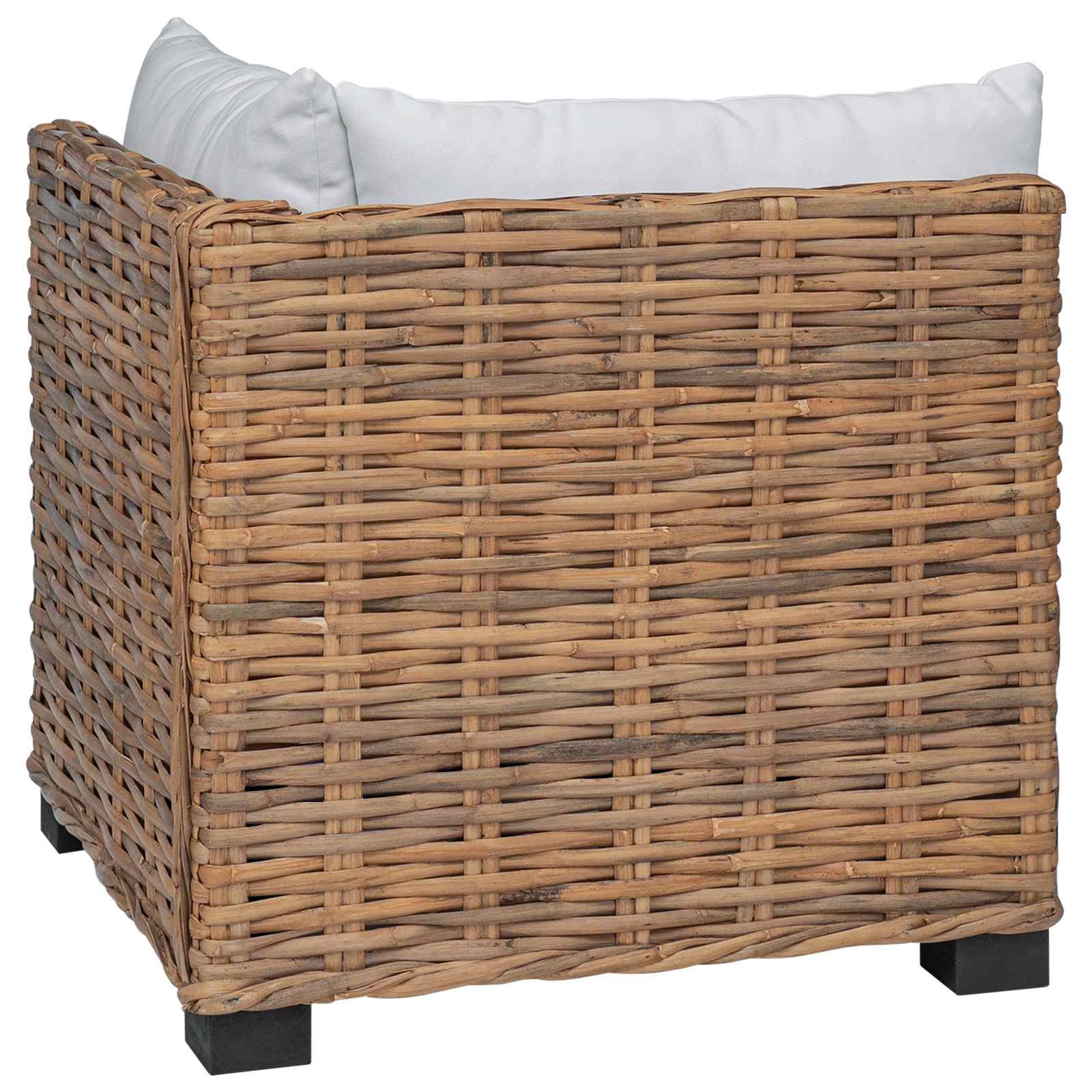 vidaXL Sofa narożna z poduszkami GENDT Naturalny rattan naturalny