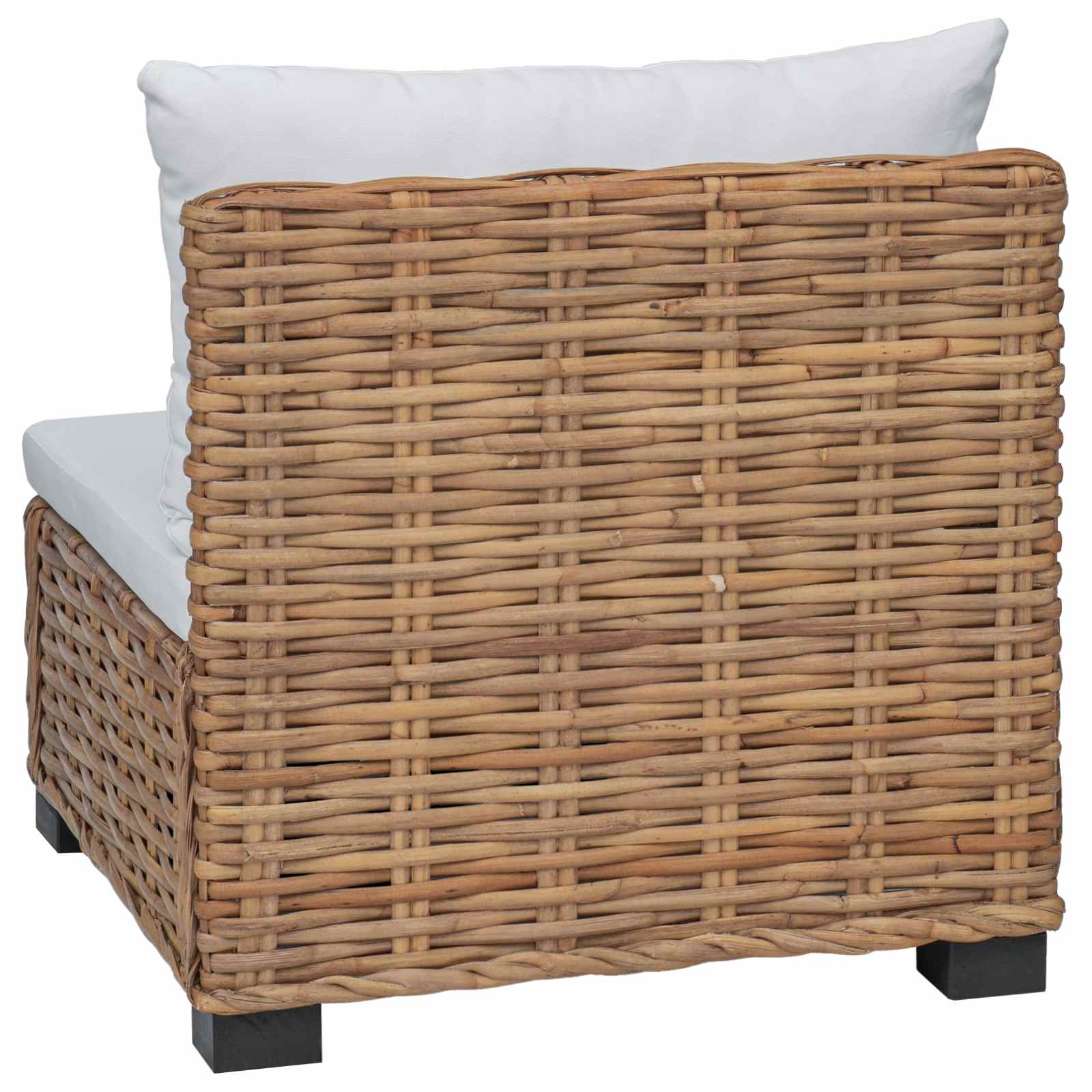 vidaXL Środkowa sofa z poduszkami GENDT Naturalny rattan naturalny