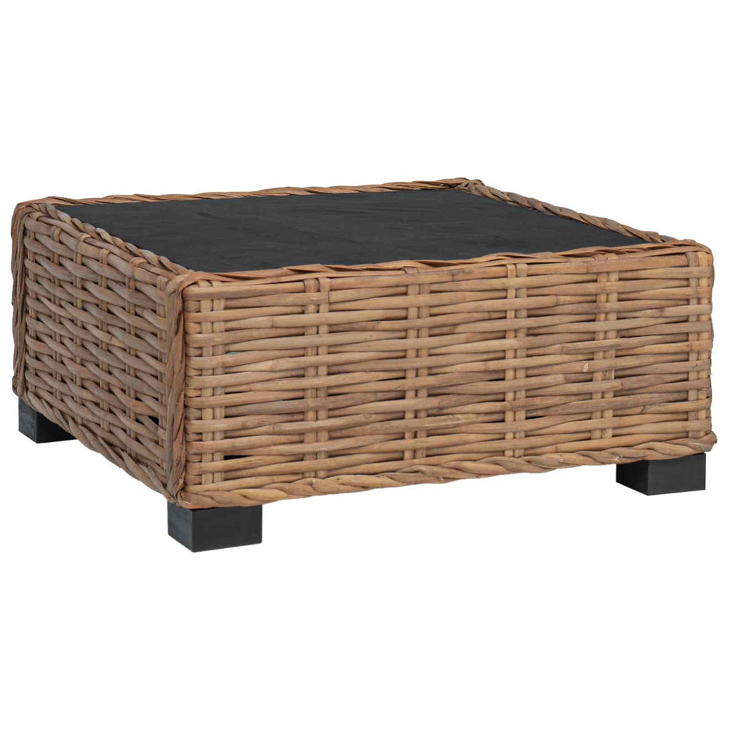 vidaXL Podnóżek z Poduszką GENDT Naturalny rattan naturalny