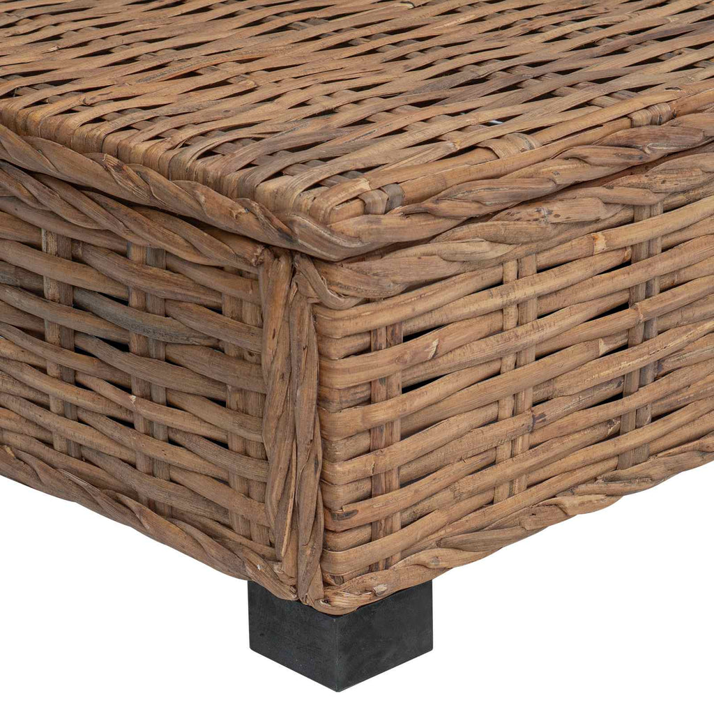 vidaXL Stolik kawowy GENDT Naturalny rattan naturalny 67 x 60 x 30 cm