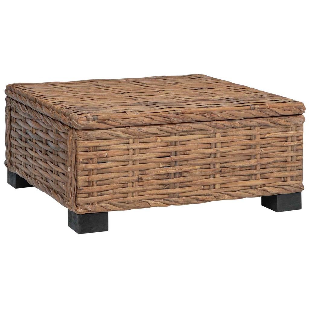 vidaXL Stolik kawowy GENDT Naturalny rattan naturalny 67 x 60 x 30 cm