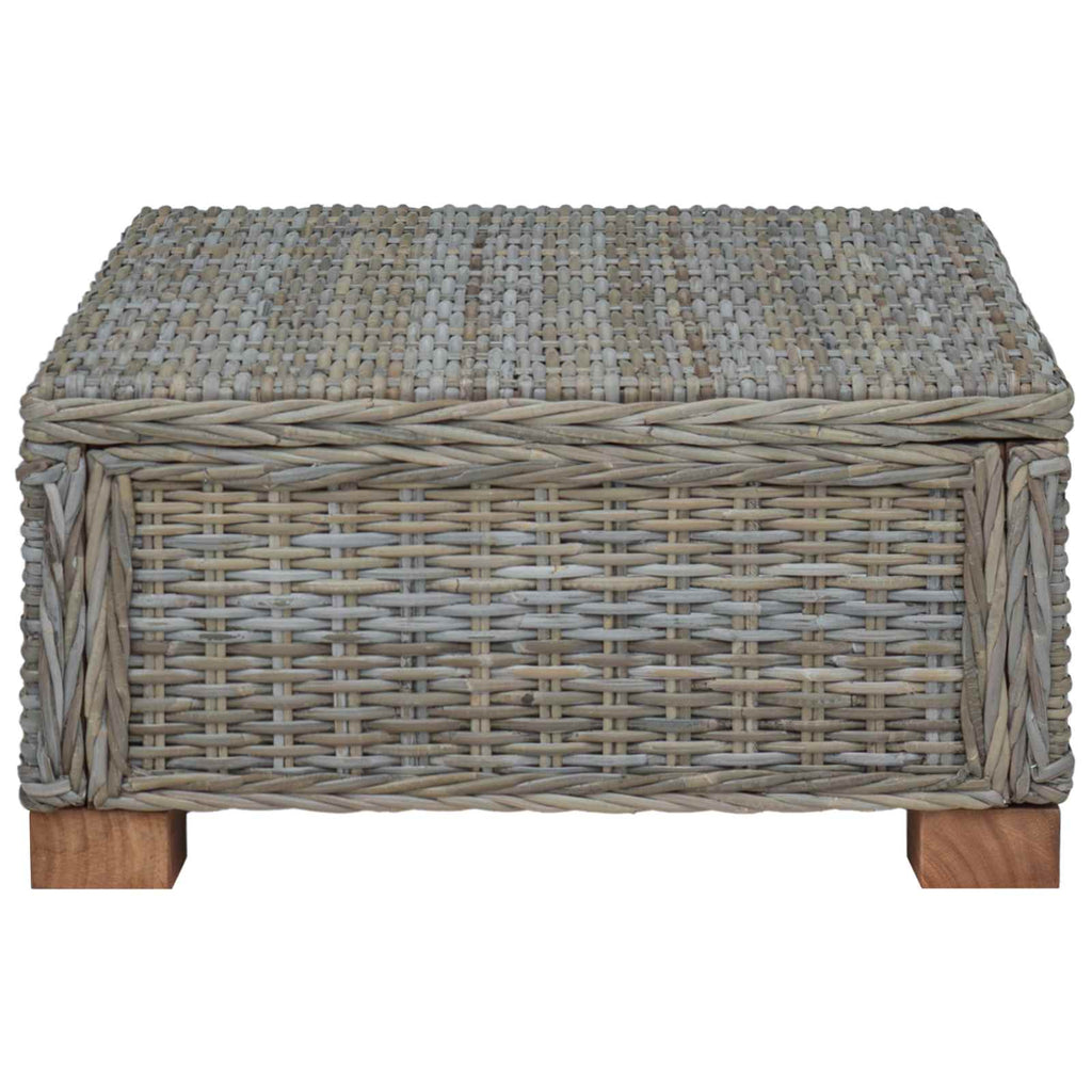 vidaXL Stolik kawowy GENDT Naturalny rattan Kubu Szary 67 x 60 x 30 cm