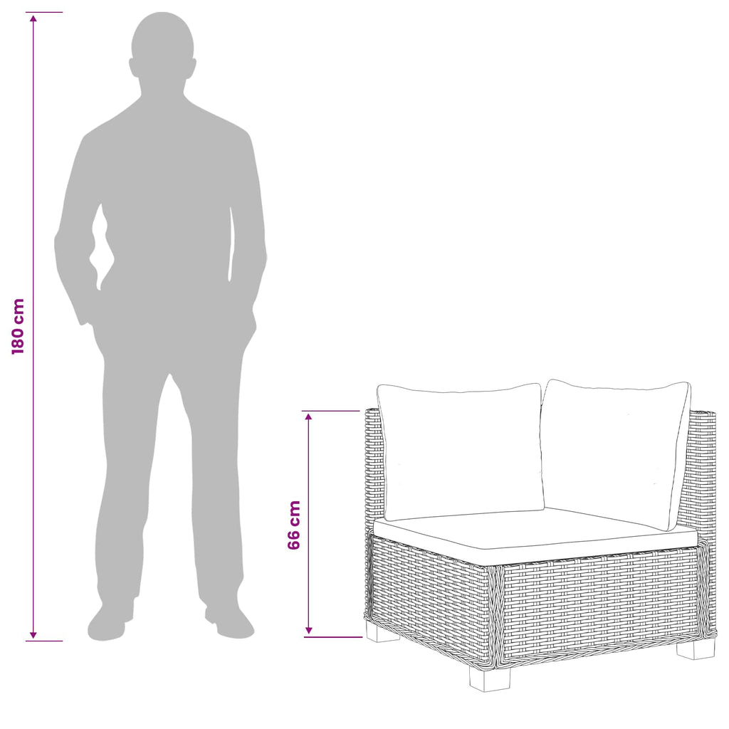 vidaXL 2 szt. Zestaw Rattanowy z Poduszkami GENDT Naturalny rattan