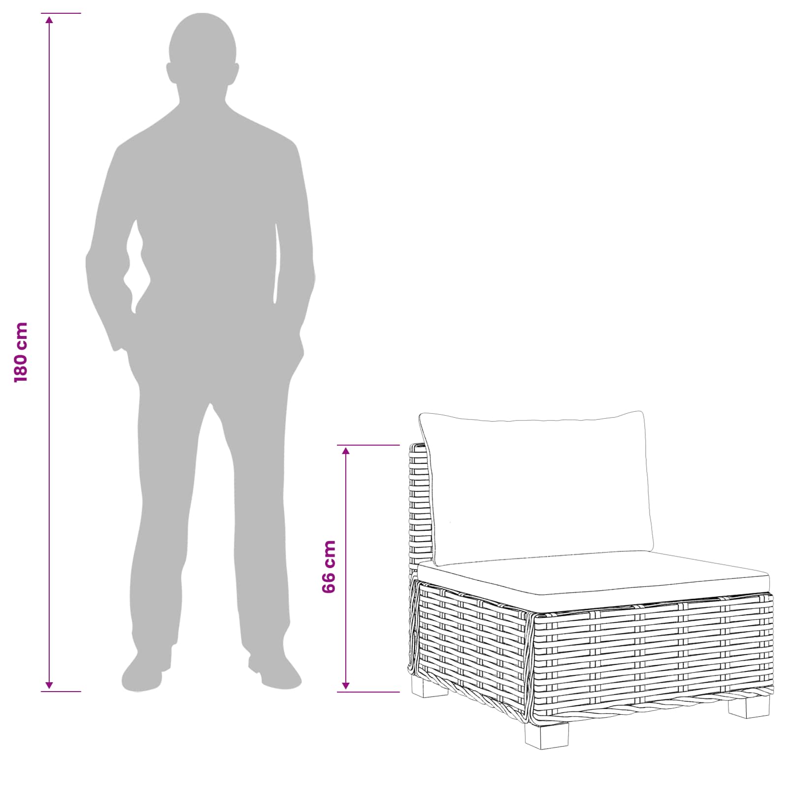 vidaXL 2 szt. Zestaw Rattanowy z Poduszkami GENDT Naturalny rattan