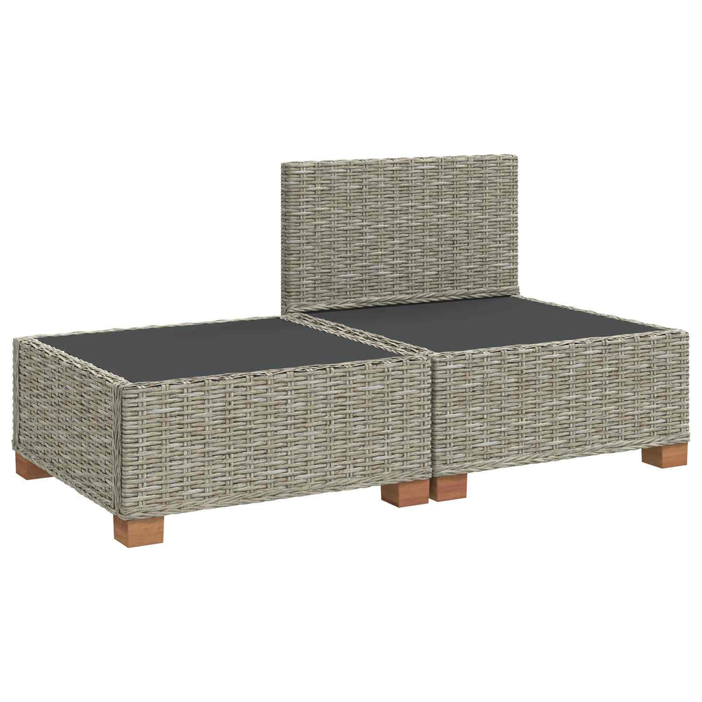 vidaXL 2 szt. Zestaw Rattanowy z Poduszkami GENDT Naturalny rattan