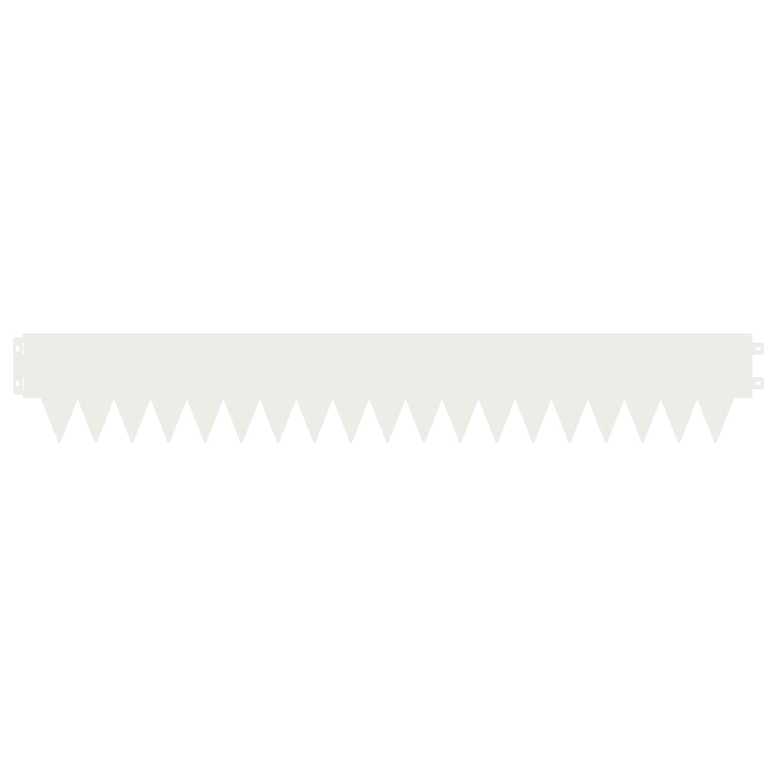 vidaXL Krawężnik do trawnika 50 pcs 103 x 15 cm metal Biały