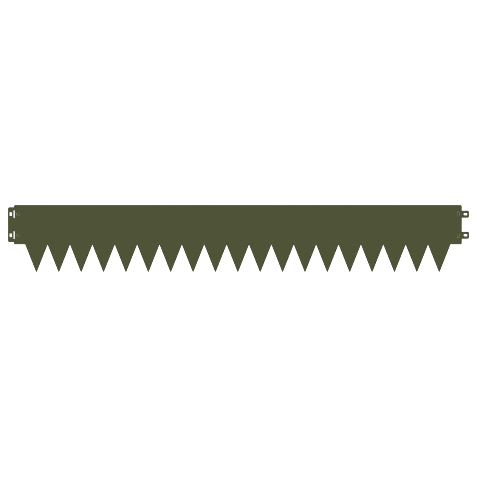 vidaXL Krawężnik do trawnika 50 pcs 103 x 15 cm metal Oliwkowy zielony