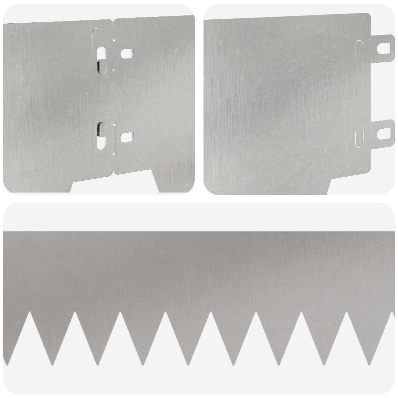 vidaXL Krawężnik do trawnika 10 pcs 103 x 15 cm metal srebrny