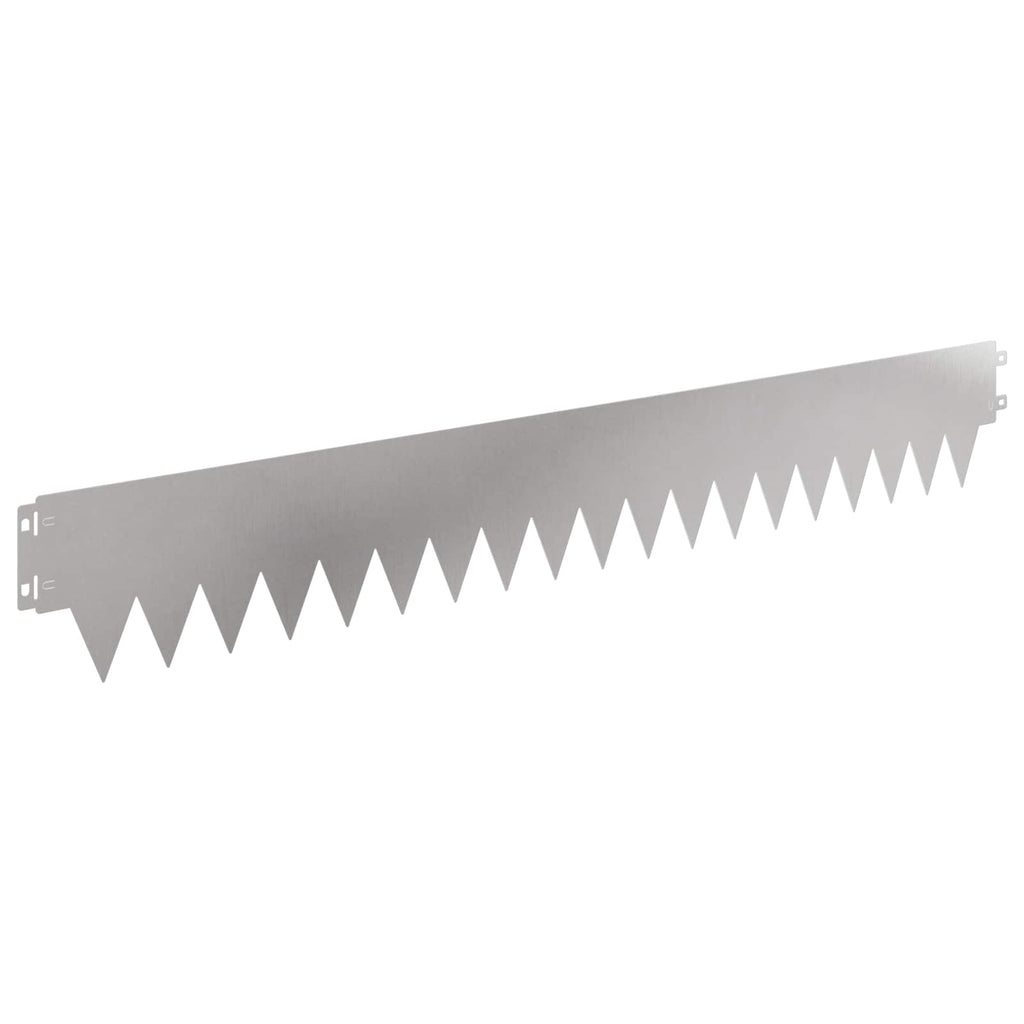 vidaXL Krawężnik do trawnika 30 pcs 103 x 15 cm metal srebrny