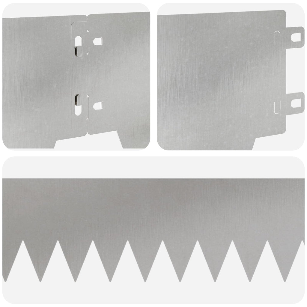 vidaXL Krawężnik do trawnika 50 pcs 103 x 15 cm metal srebrny