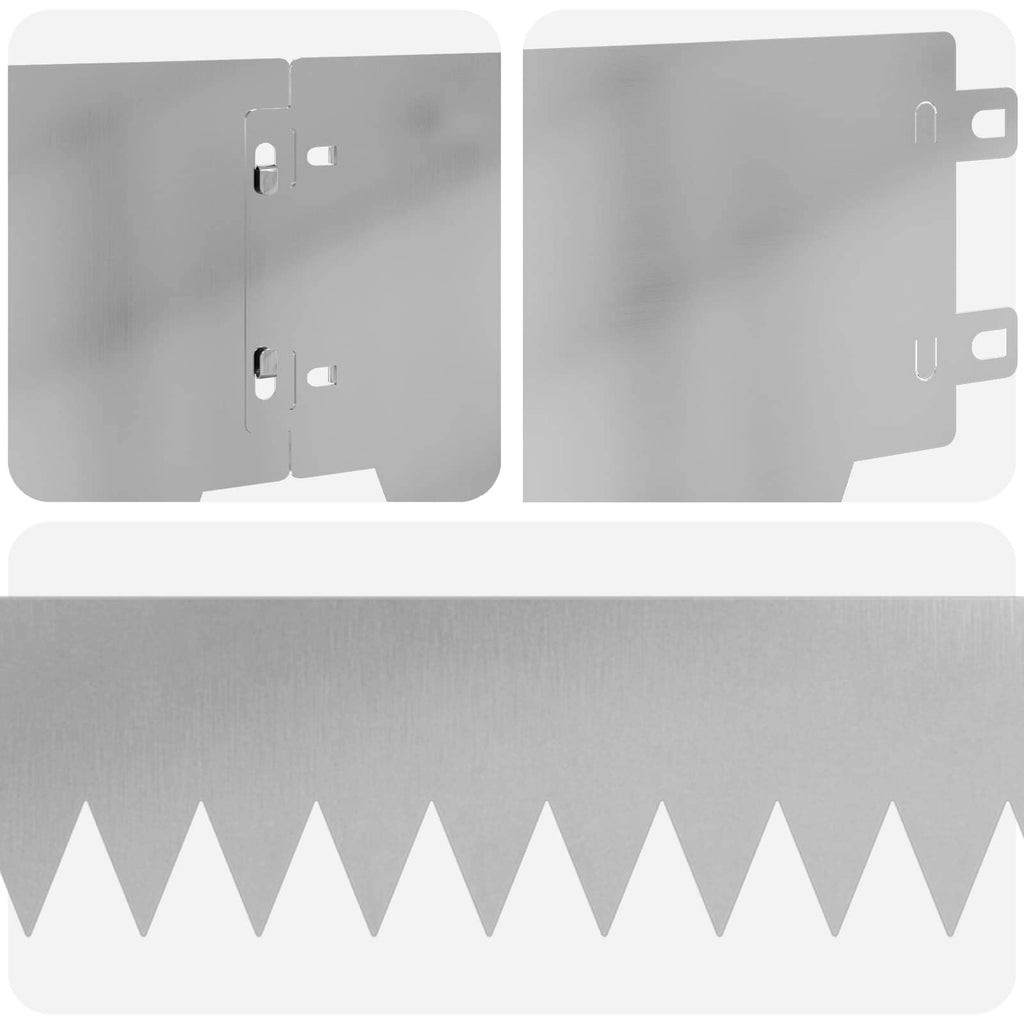 vidaXL Krawężnik do trawnika 10 pcs 103 x 15 cm metal srebrny