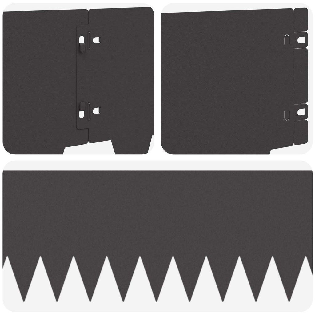 vidaXL Krawężnik do trawnika 10 pcs 103 x 20 cm metal Czarny
