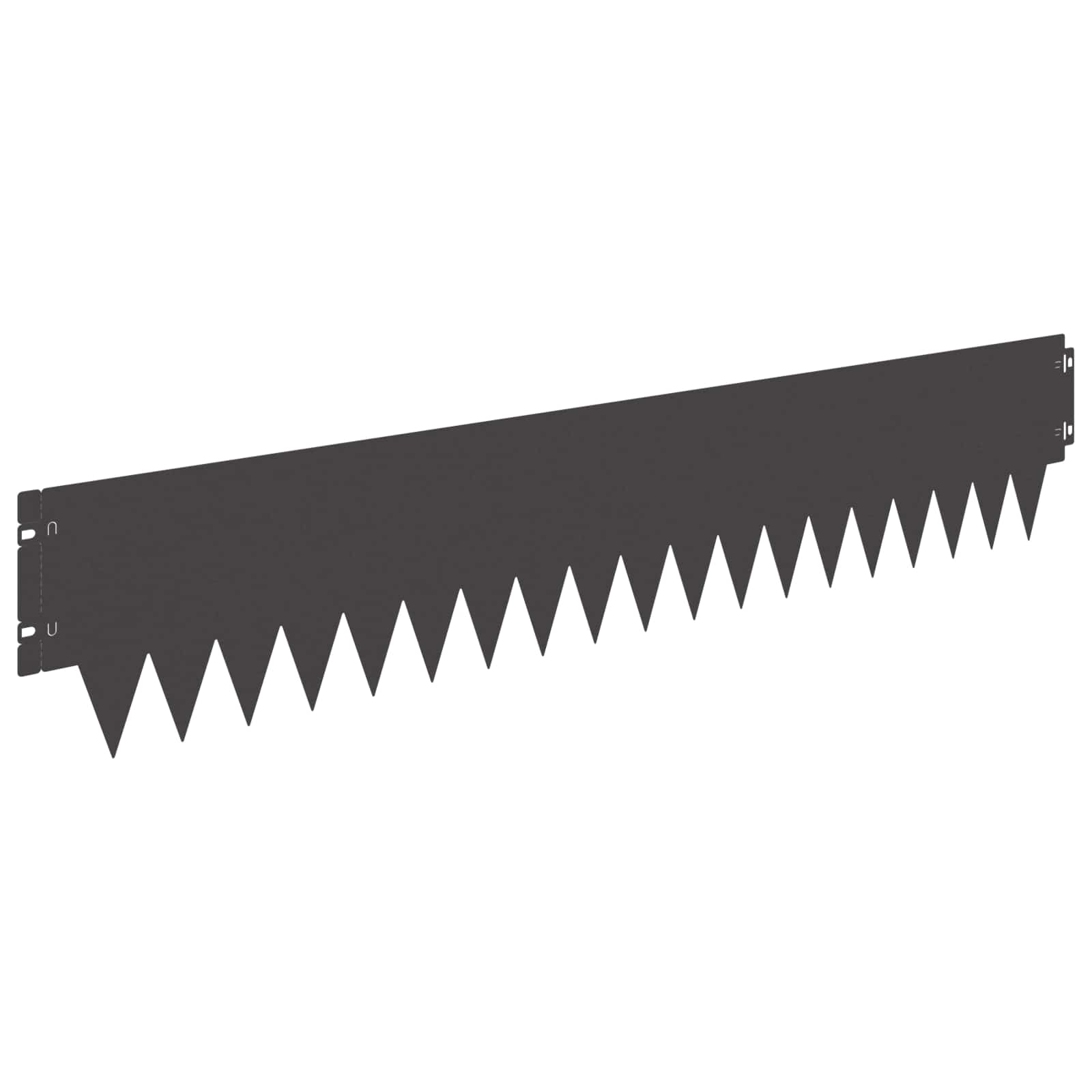 vidaXL Krawężnik do trawnika 10 pcs 103 x 20 cm metal Czarny