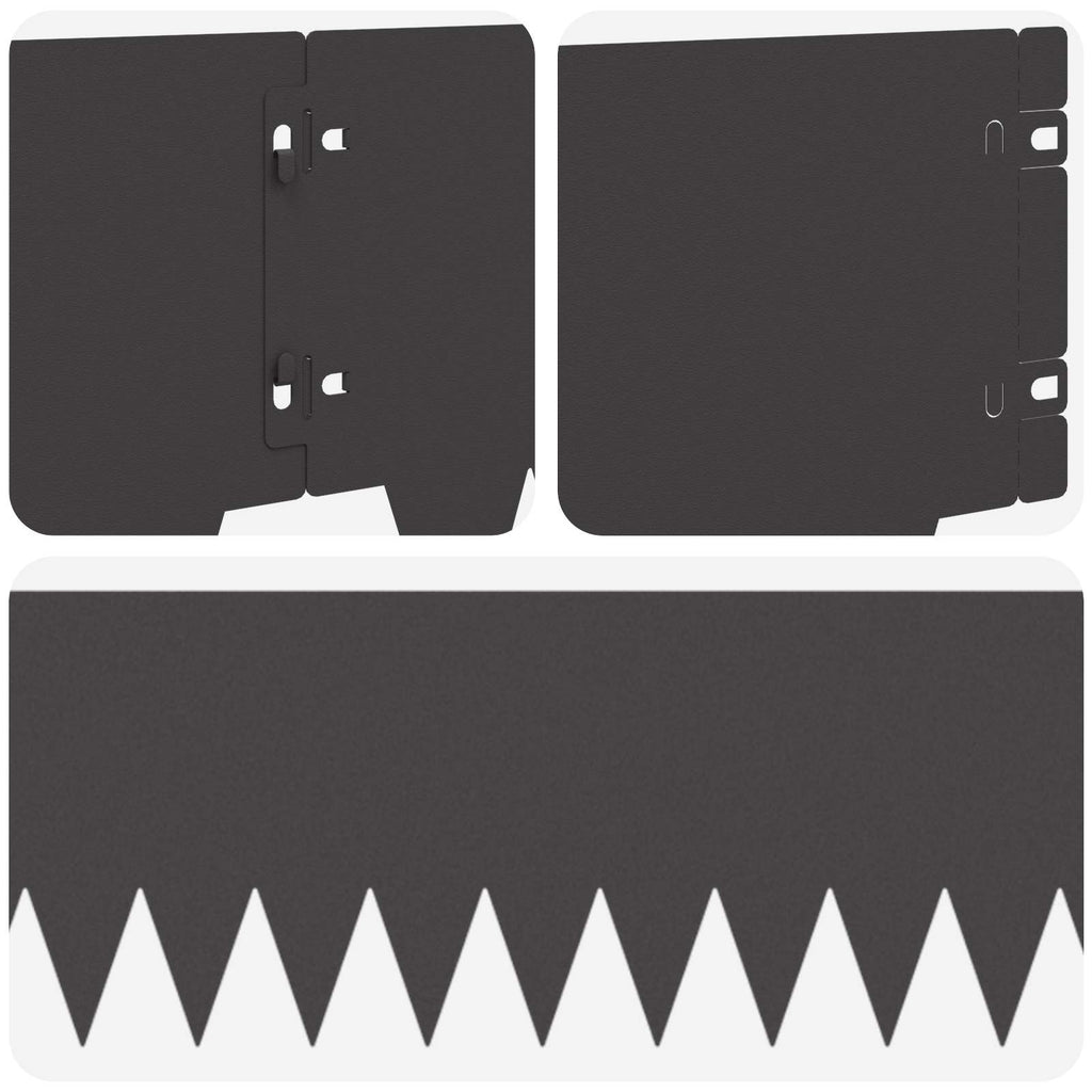 vidaXL Krawężnik do trawnika 30 pcs 103 x 20 cm metal Czarny