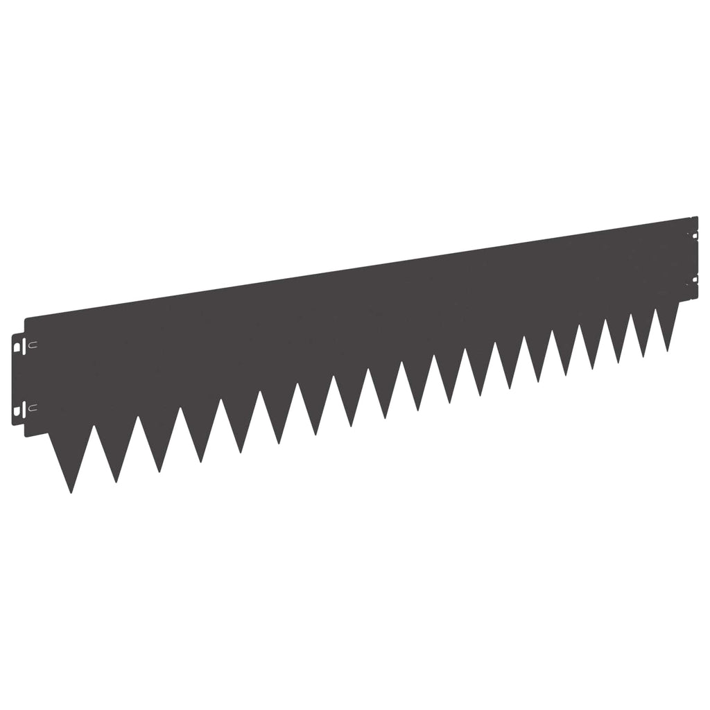 vidaXL Krawężnik do trawnika 30 pcs 103 x 20 cm metal Czarny