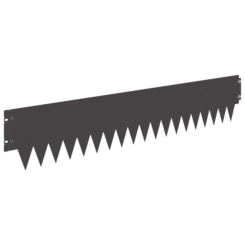 vidaXL Krawężnik do trawnika 30 pcs 103 x 20 cm metal Czarny