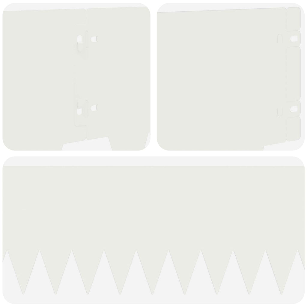 vidaXL Krawężnik do trawnika 10 pcs 103 x 20 cm metal Biały