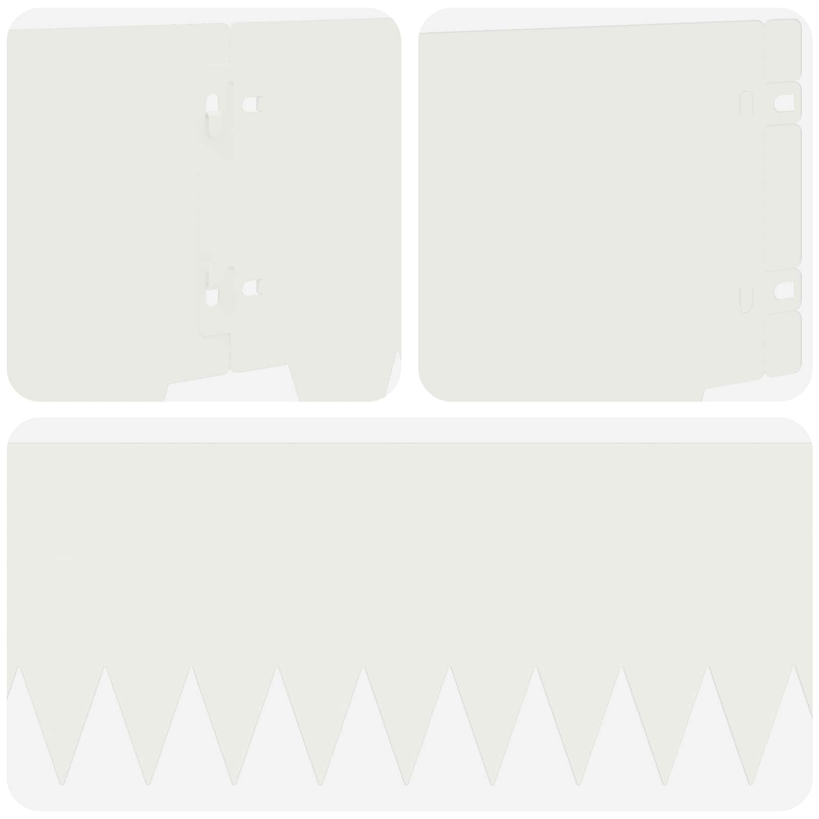 vidaXL Krawężnik do trawnika 30 pcs 103 x 20 cm metal Biały