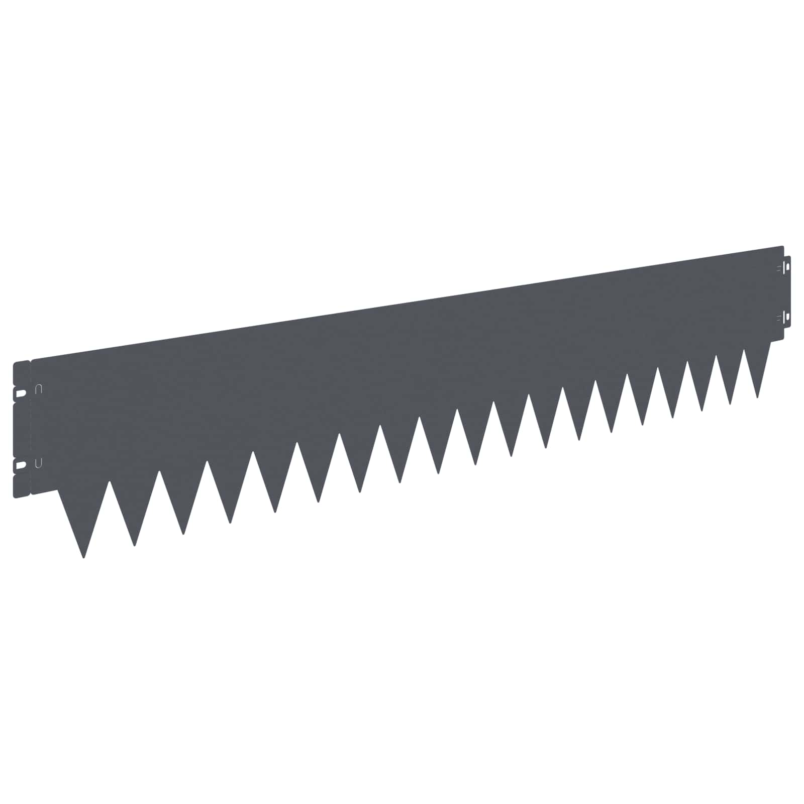 vidaXL Krawężnik do trawnika 20 pcs 103 x 20 cm metal antracytowy
