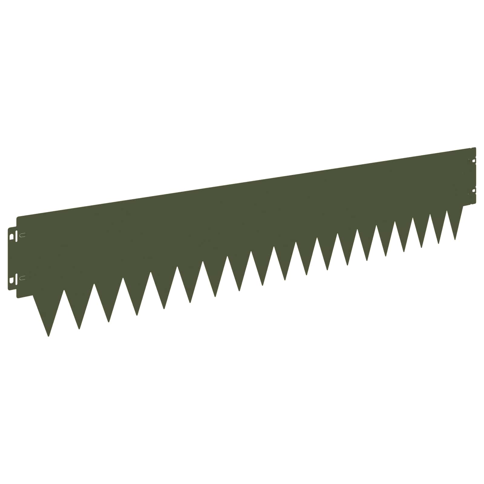 vidaXL Krawężnik do trawnika 30 pcs 103 x 20 cm metal Oliwkowy zielony