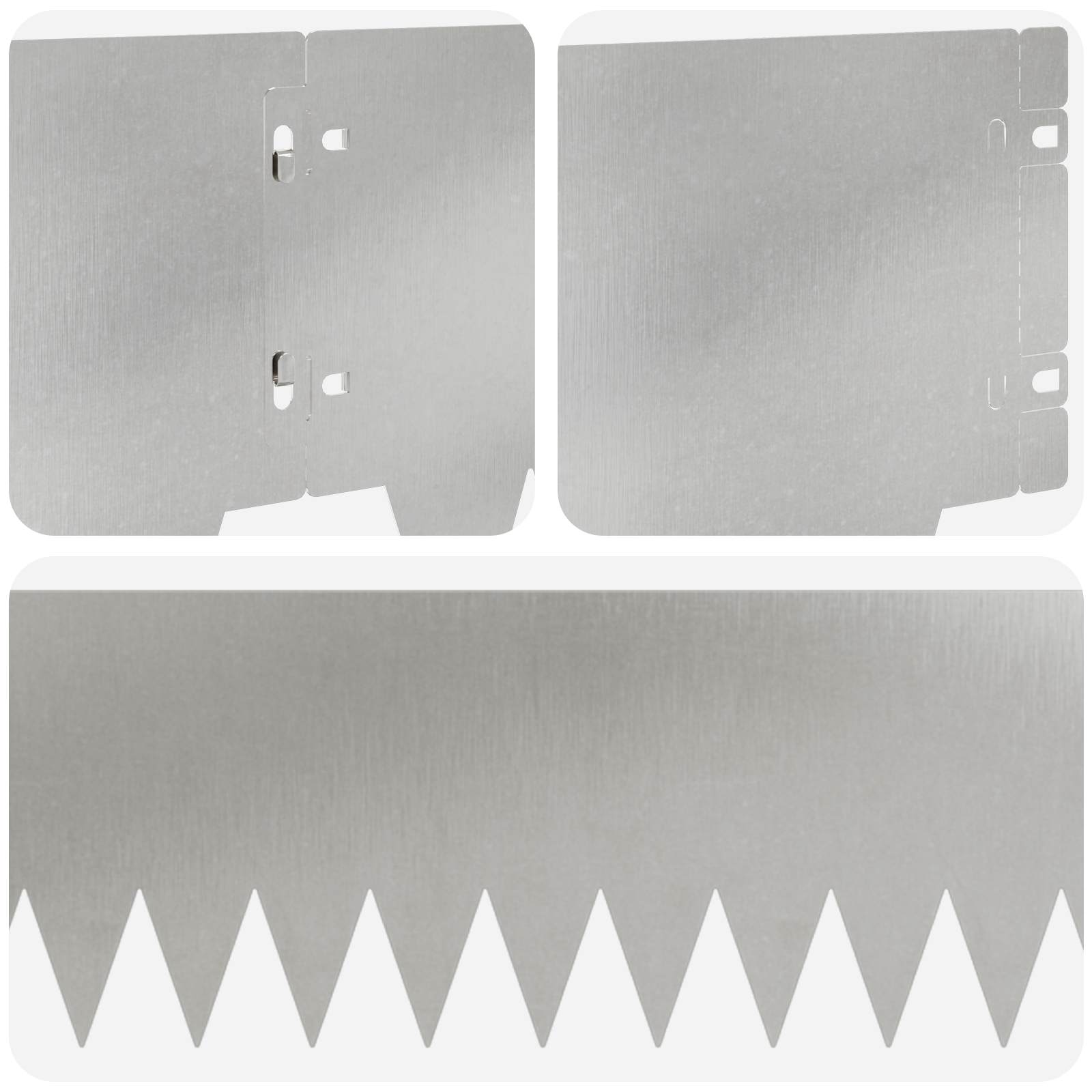 vidaXL Krawężnik do trawnika 30 pcs 103 x 20 cm metal srebrny