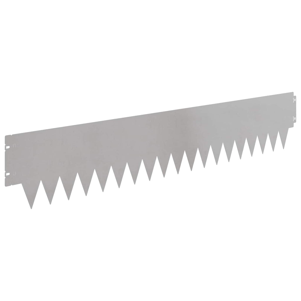 vidaXL Krawężnik do trawnika 30 pcs 103 x 20 cm metal srebrny
