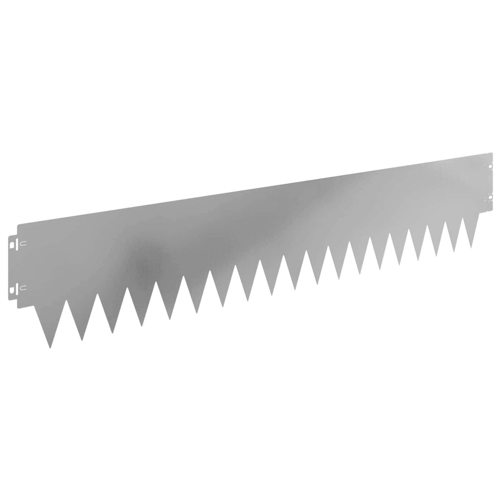 vidaXL Krawężnik do trawnika 10 pcs 103 x 20 cm metal srebrny