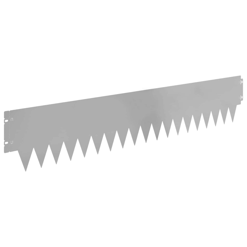 vidaXL Krawężnik do trawnika 10 pcs 103 x 20 cm metal srebrny