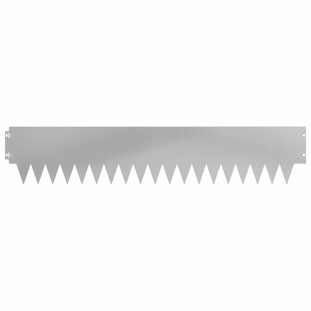 vidaXL Krawężnik do trawnika 10 pcs 103 x 20 cm metal srebrny