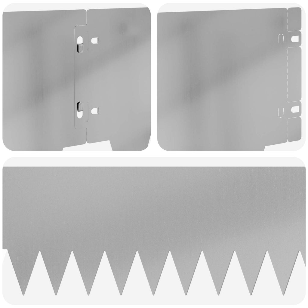 vidaXL Krawężnik do trawnika 20 pcs 103 x 20 cm metal srebrny