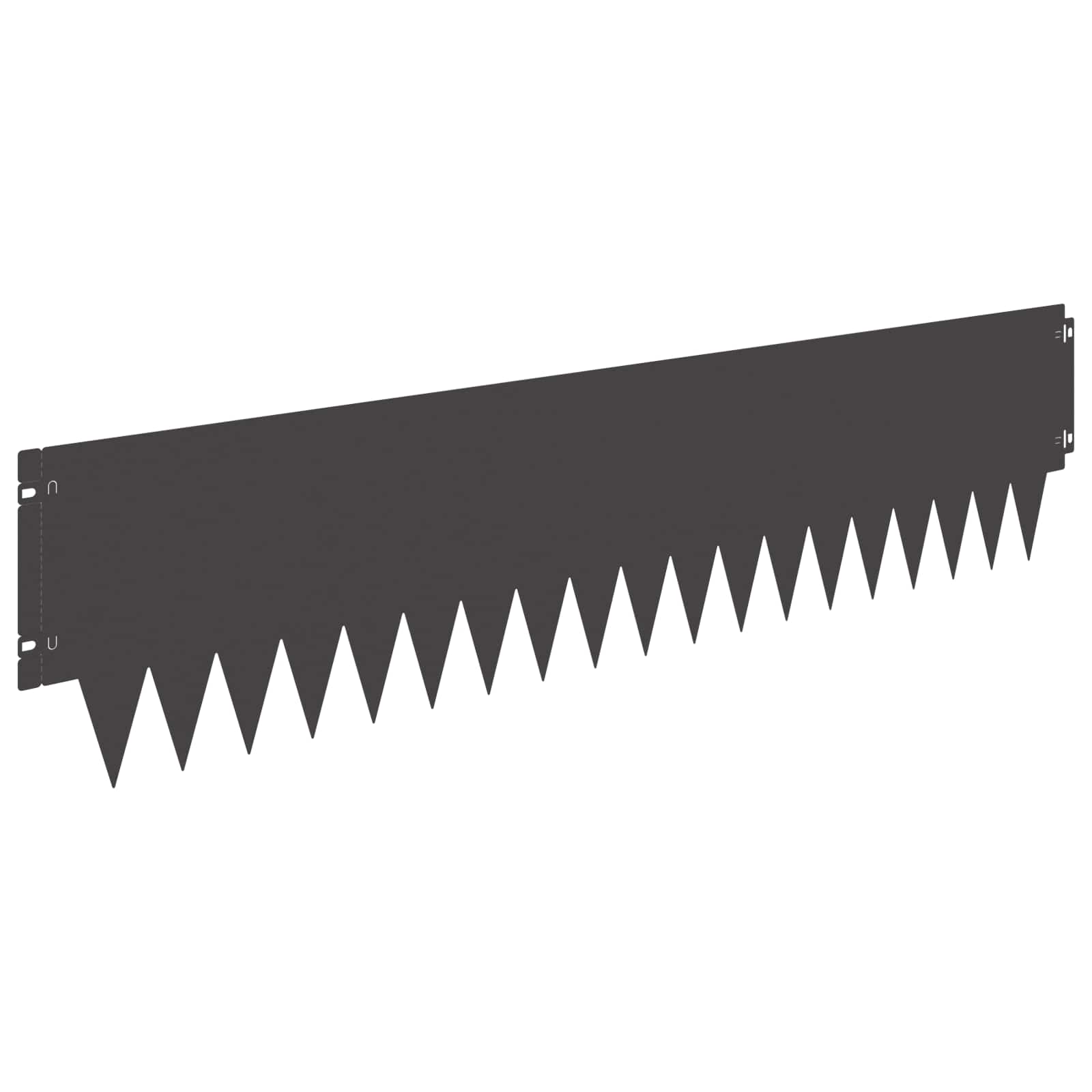 vidaXL Krawężnik do trawnika 10 pcs 103 x 25 cm metal Czarny