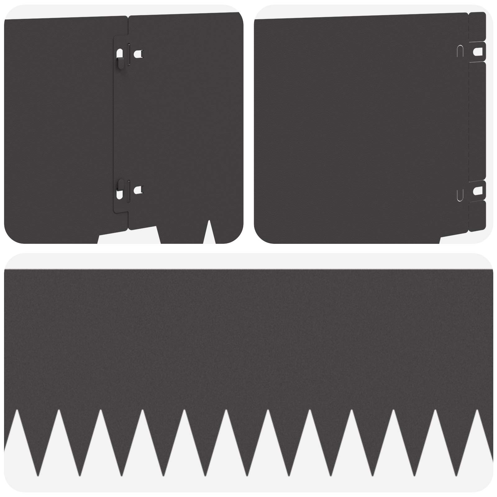 vidaXL Krawężnik do trawnika 20 pcs 103 x 25 cm metal Czarny
