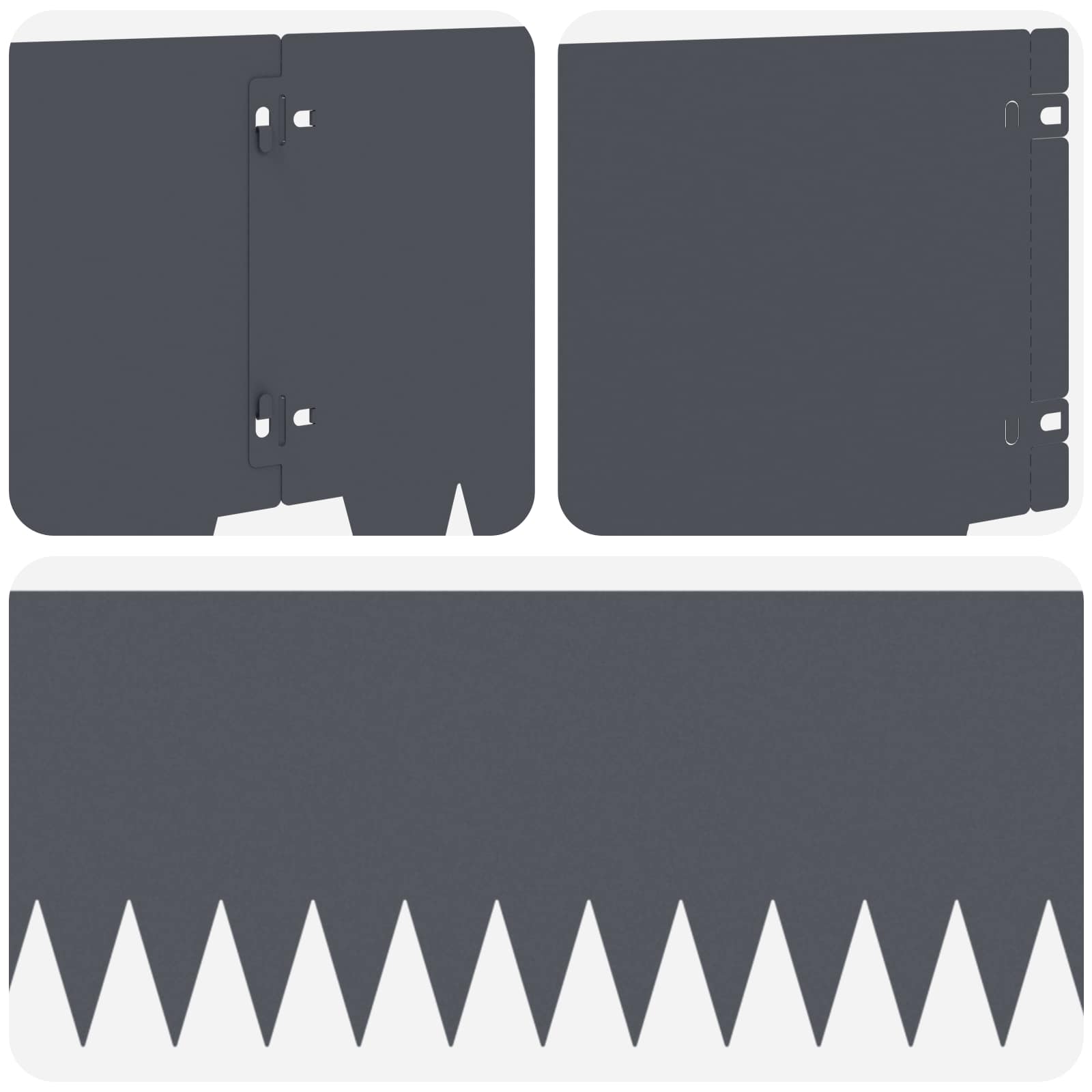 vidaXL Krawężnik do trawnika 10 pcs 103 x 25 cm metal antracytowy
