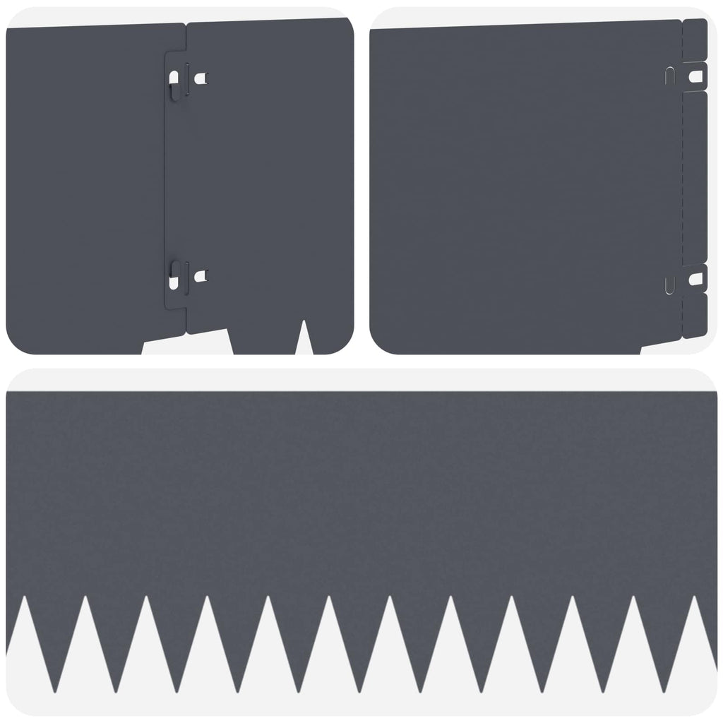 vidaXL Krawężnik do trawnika 20 pcs 103 x 25 cm metal antracytowy
