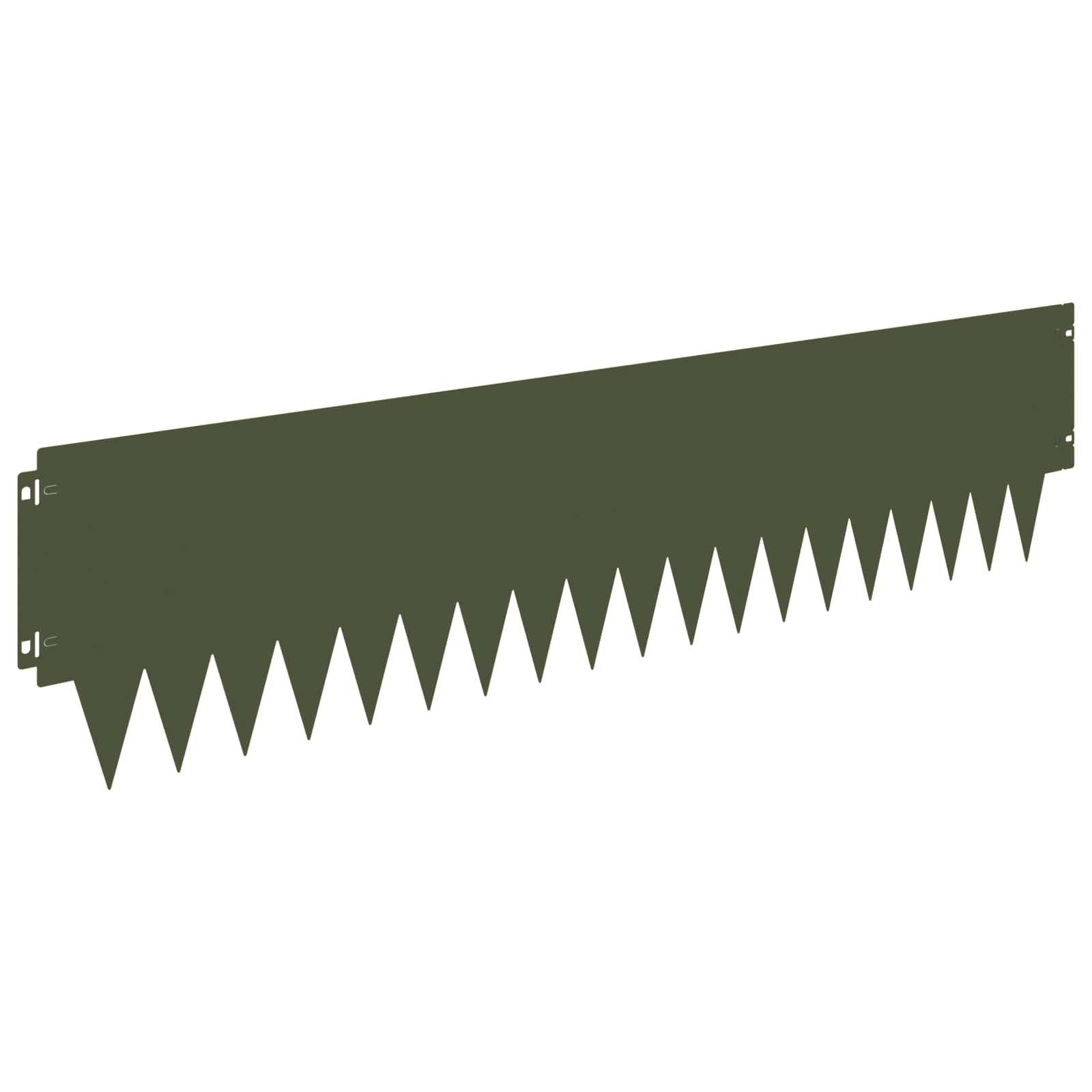 vidaXL Krawężnik do trawnika 20 pcs 103 x 25 cm metal Oliwkowy zielony