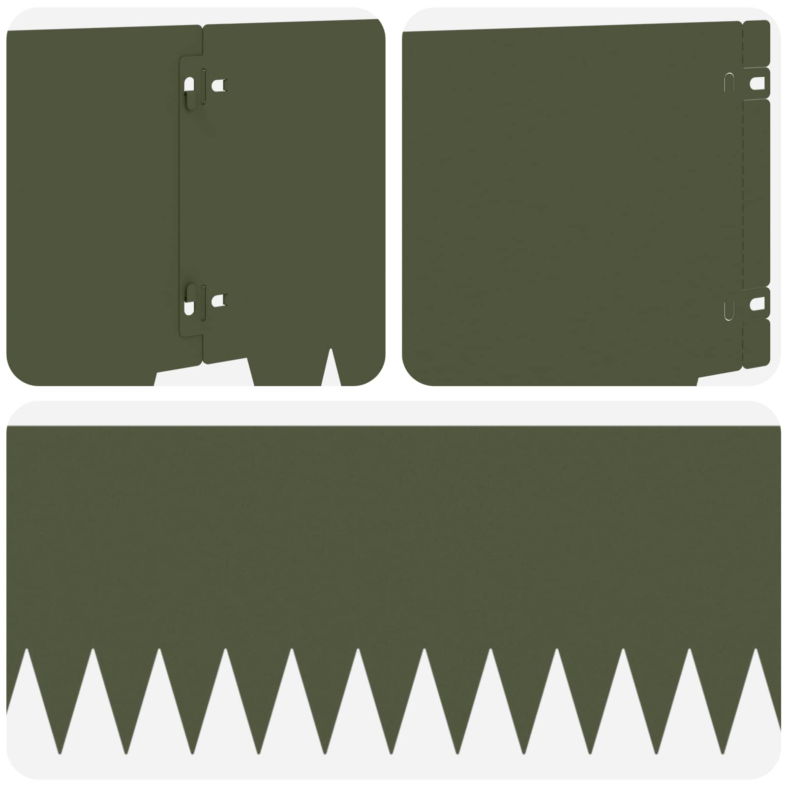 vidaXL Krawężnik do trawnika 30 pcs metal