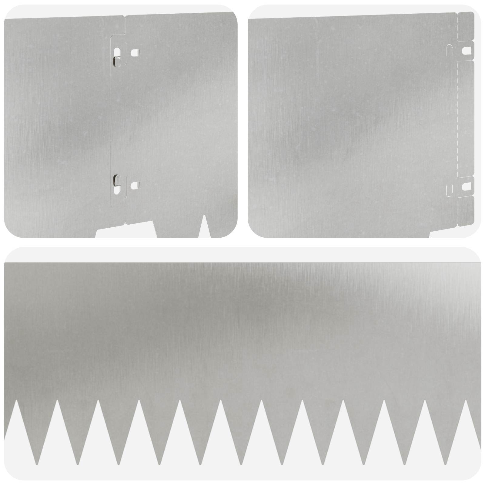 vidaXL Krawężnik do trawnika 30 pcs 103 x 25 cm metal srebrny