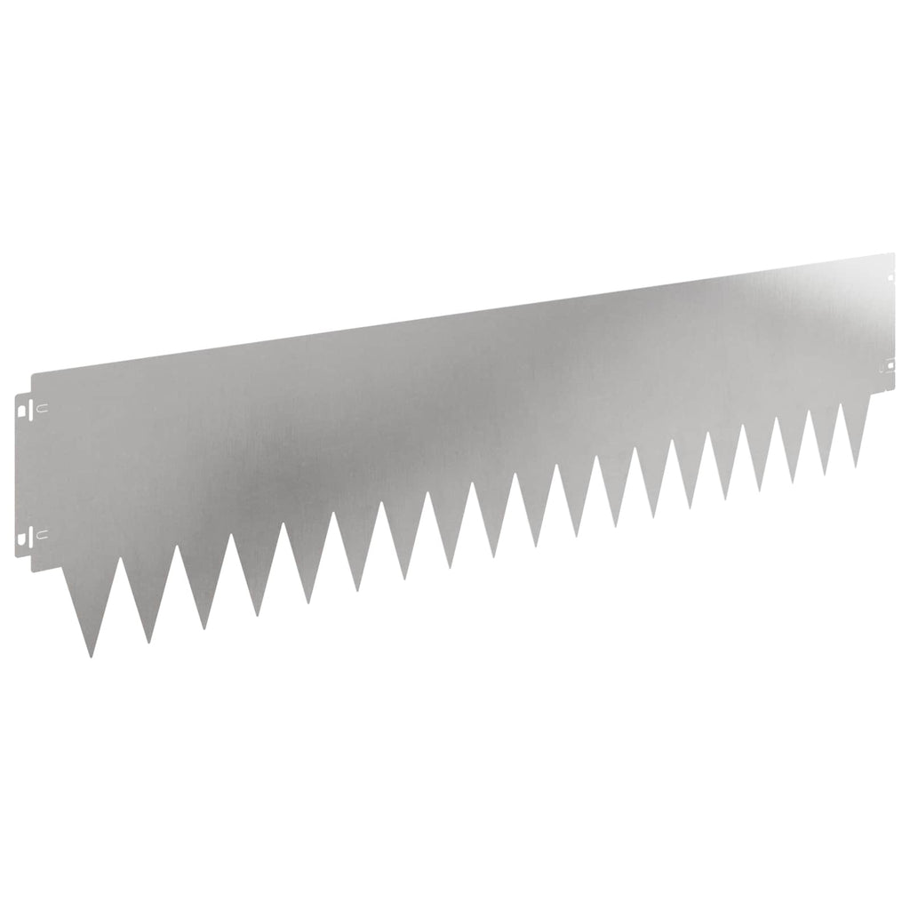 vidaXL Krawężnik do trawnika 30 pcs 103 x 25 cm metal srebrny