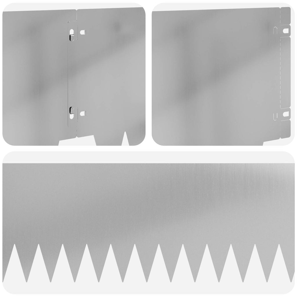 vidaXL Krawężnik do trawnika 10 pcs 103 x 25 cm metal srebrny
