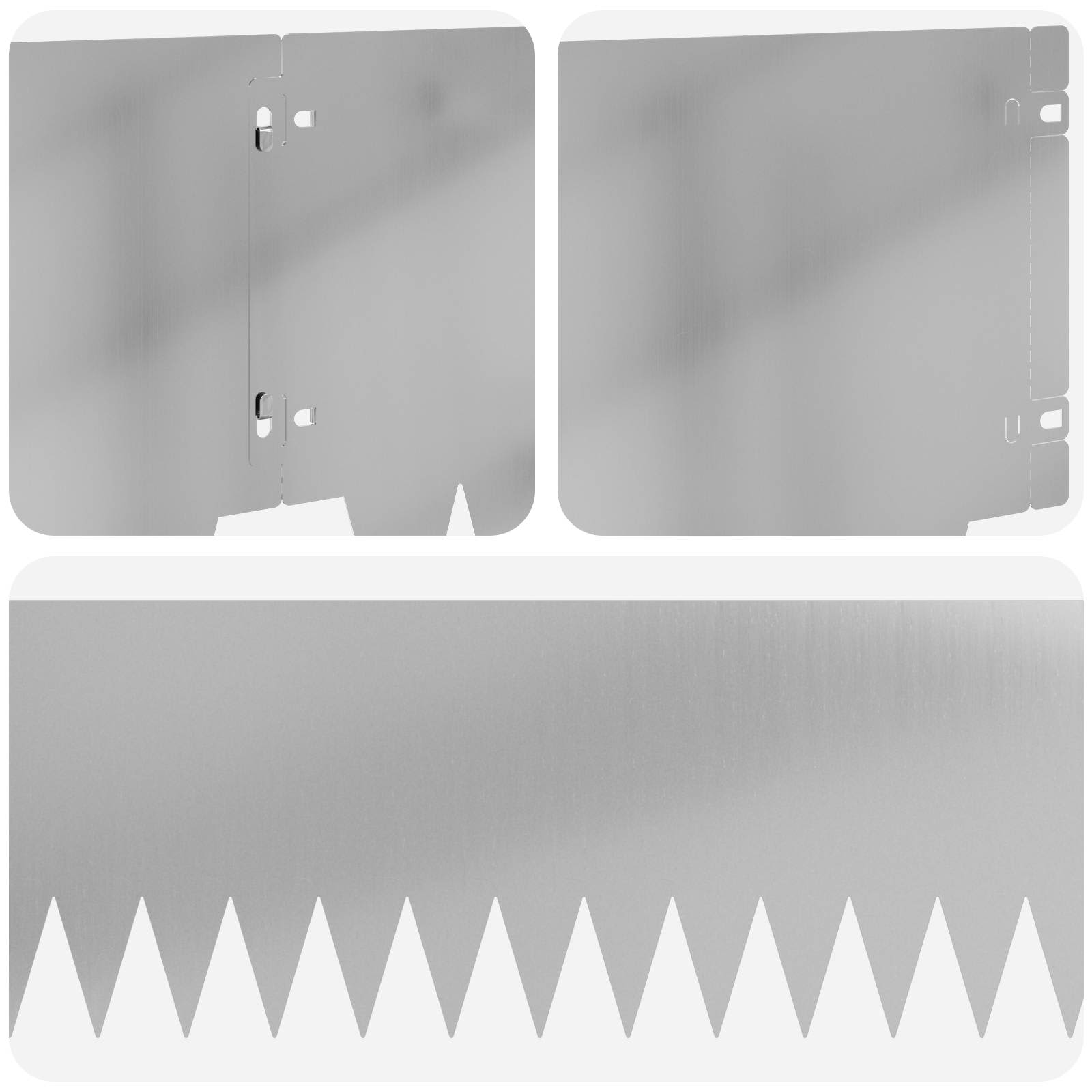vidaXL Krawężnik do trawnika 10 pcs 103 x 25 cm metal srebrny