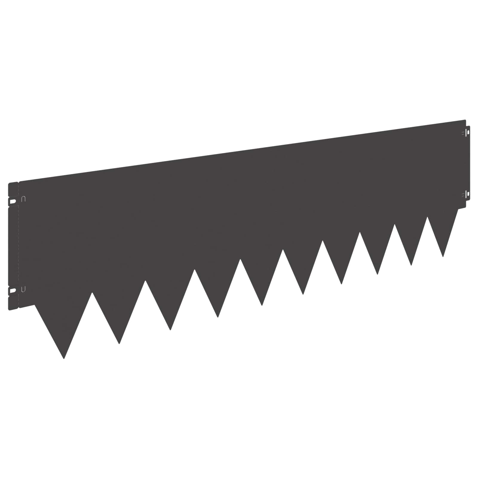 vidaXL Krawężnik do trawnika 10 pcs 103 x 30 cm metal Czarny