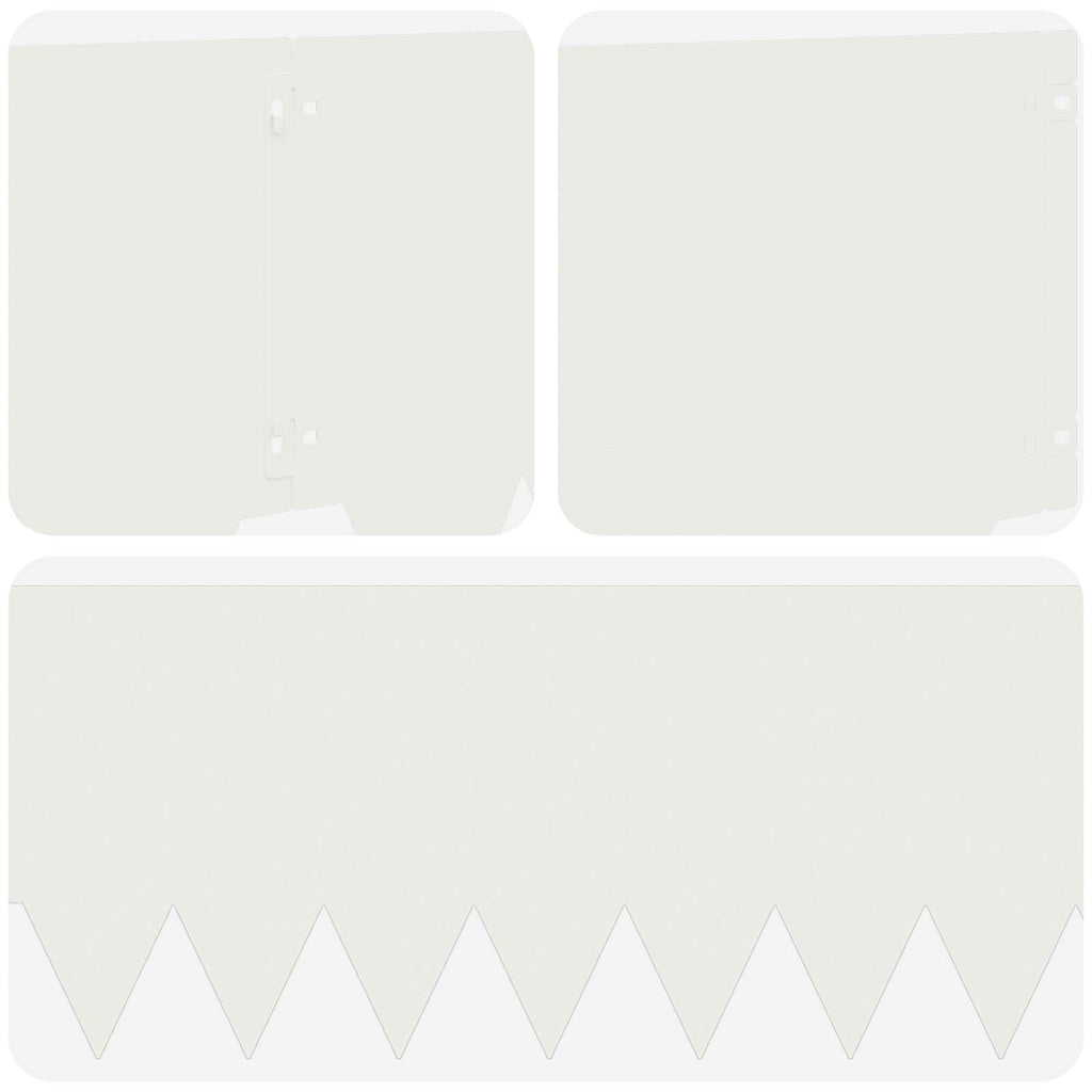 vidaXL Krawężnik do trawnika 10 pcs 103 x 30 cm metal Biały