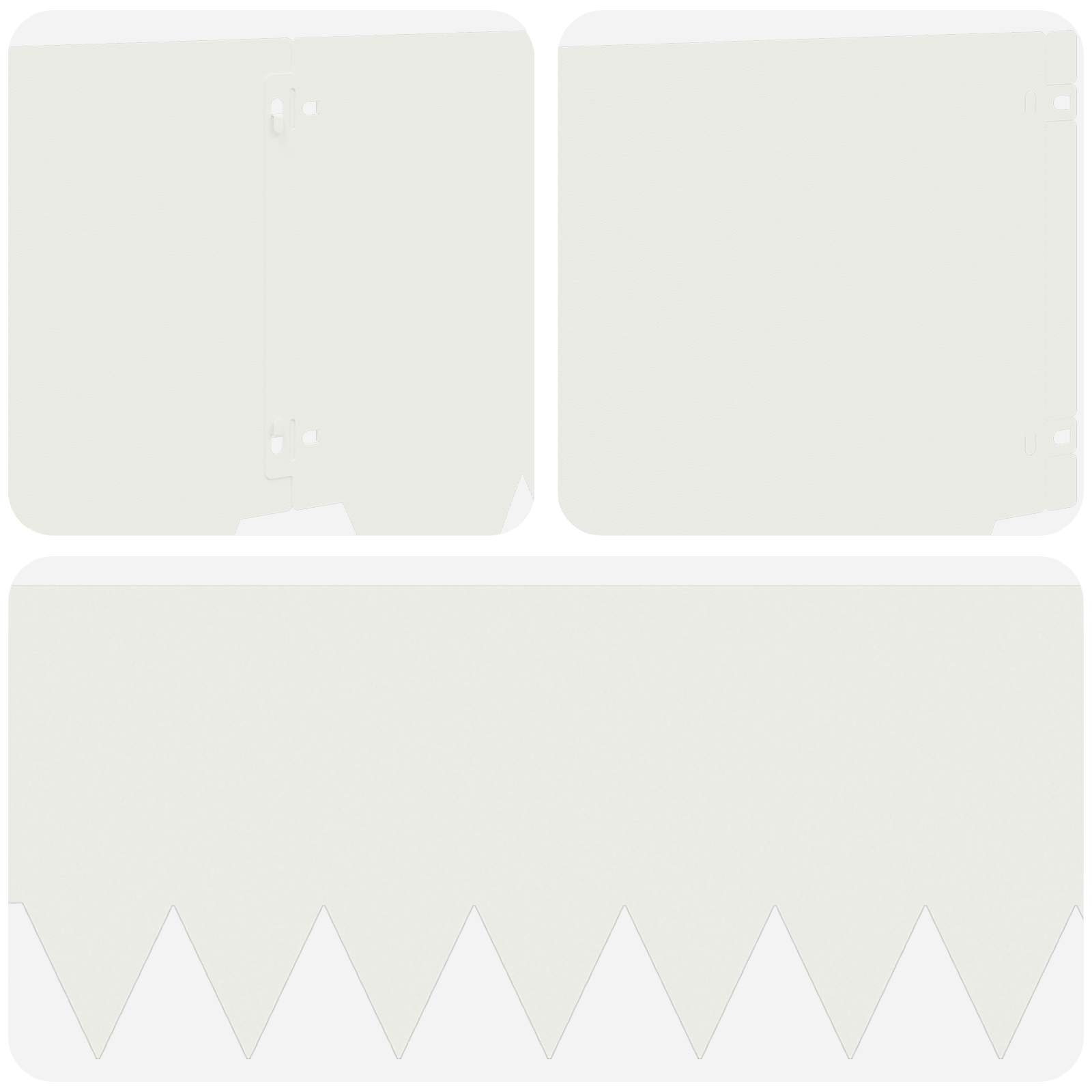 vidaXL Krawężnik do trawnika 10 pcs 103 x 30 cm metal Biały