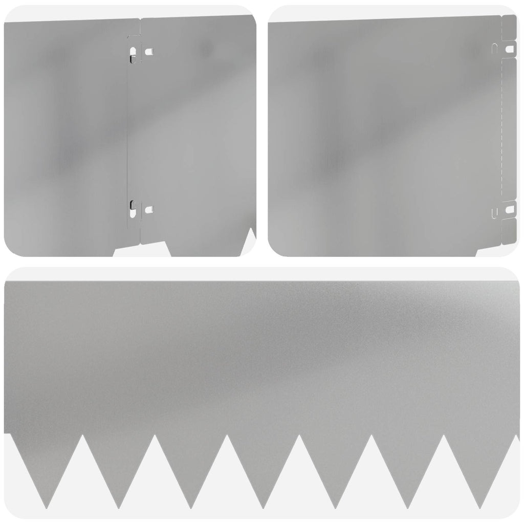 vidaXL Krawężnik do trawnika 20 pcs 103 x 30 cm metal srebrny
