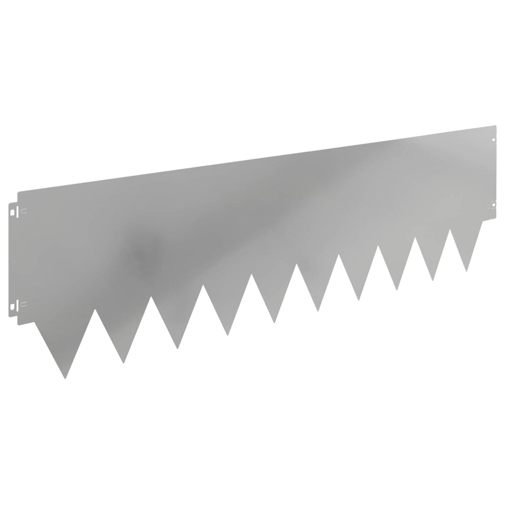 vidaXL Krawężnik do trawnika 20 pcs 103 x 30 cm metal srebrny