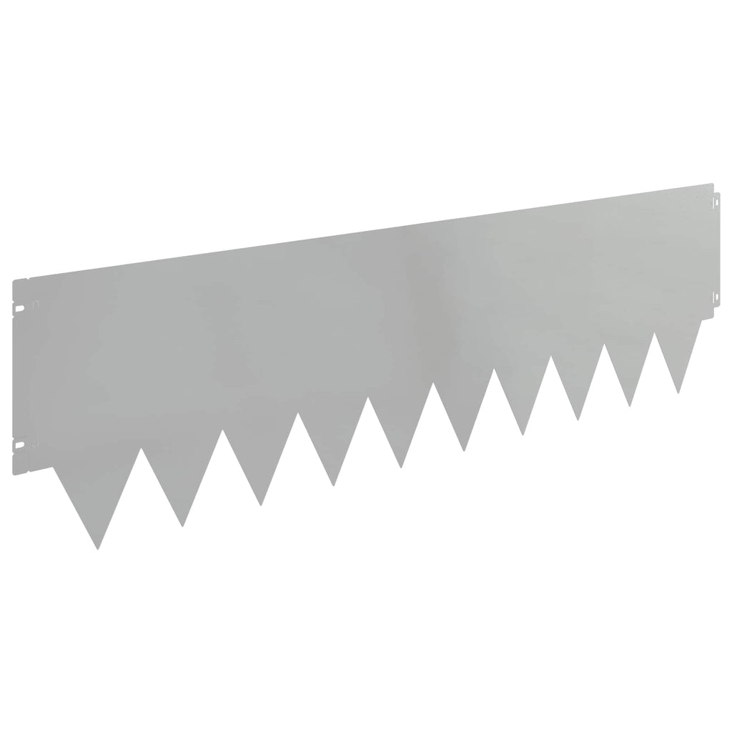 vidaXL Krawężnik do trawnika 20 pcs 103 x 30 cm metal srebrny