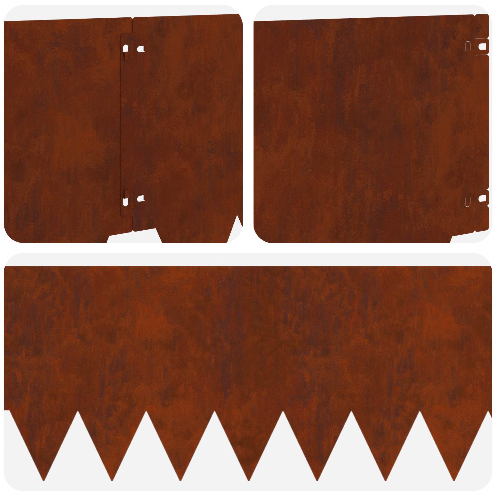 vidaXL Krawężnik do trawnika 10 pcs metal