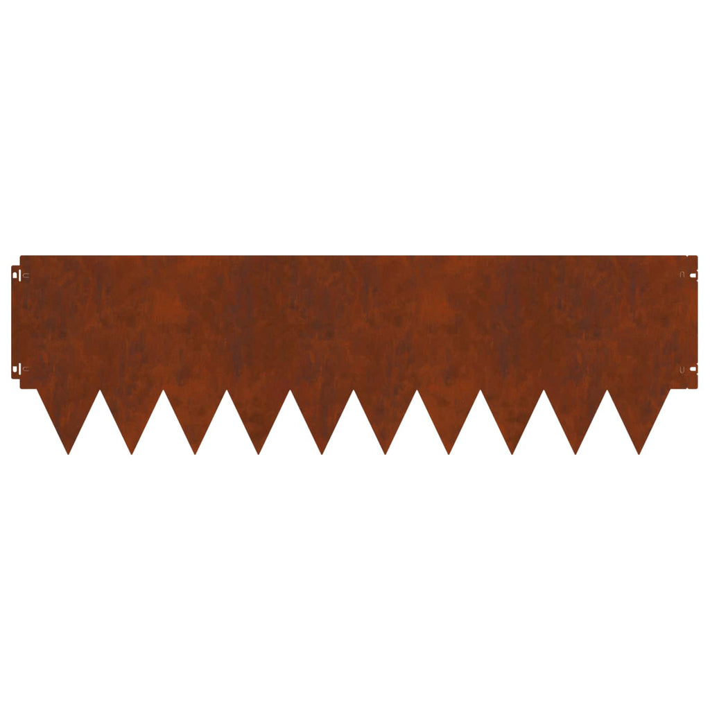 vidaXL Krawężnik do trawnika 20 pcs 103 x 30 cm metal Rdzawy
